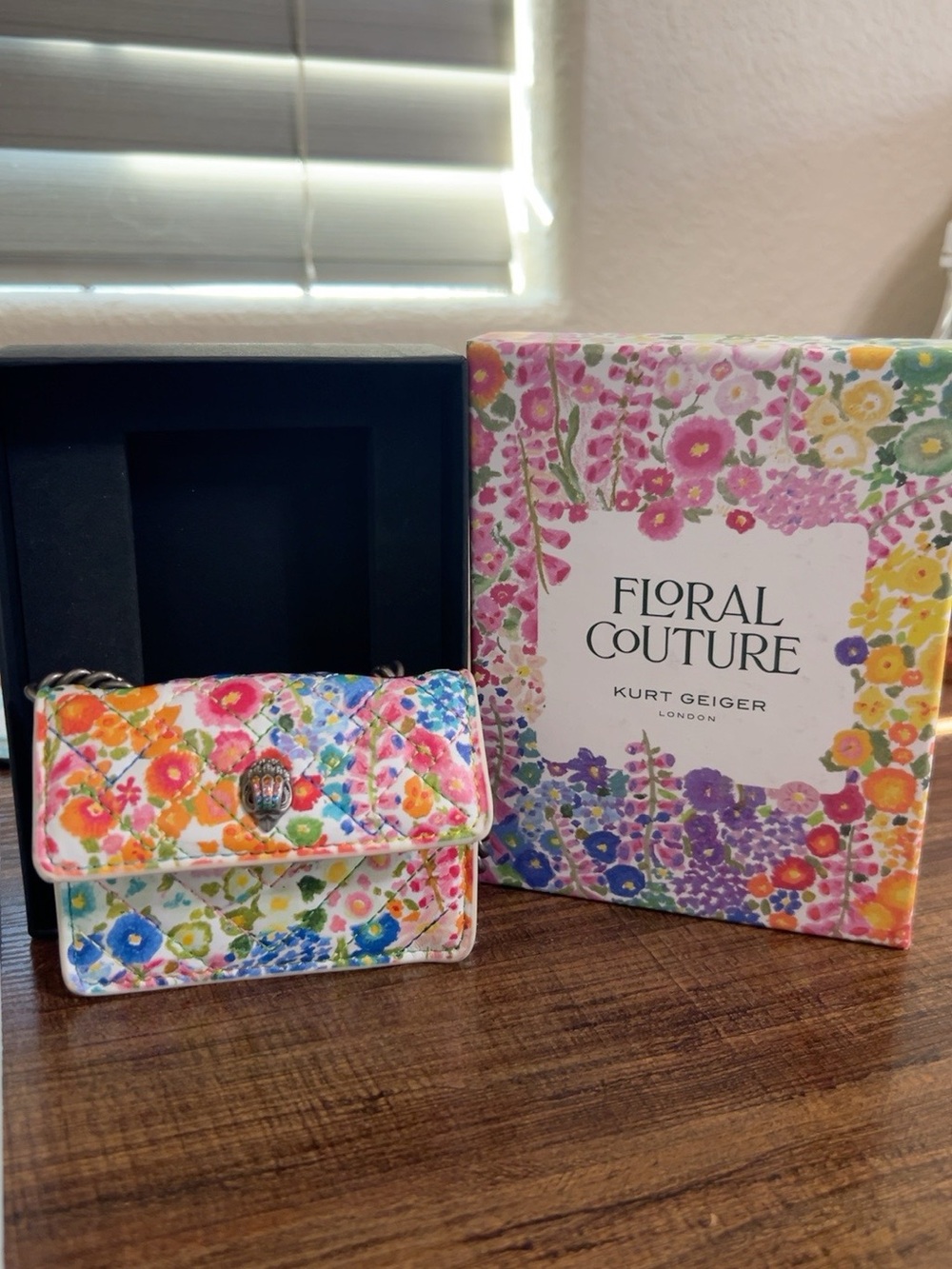 Kurt Geiger Floral Couture Micro Kensington Crossbody Bag
